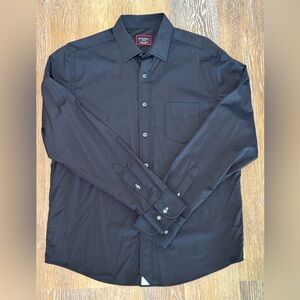 Men's Untuckit Black Dress Shirt (Performance Material)